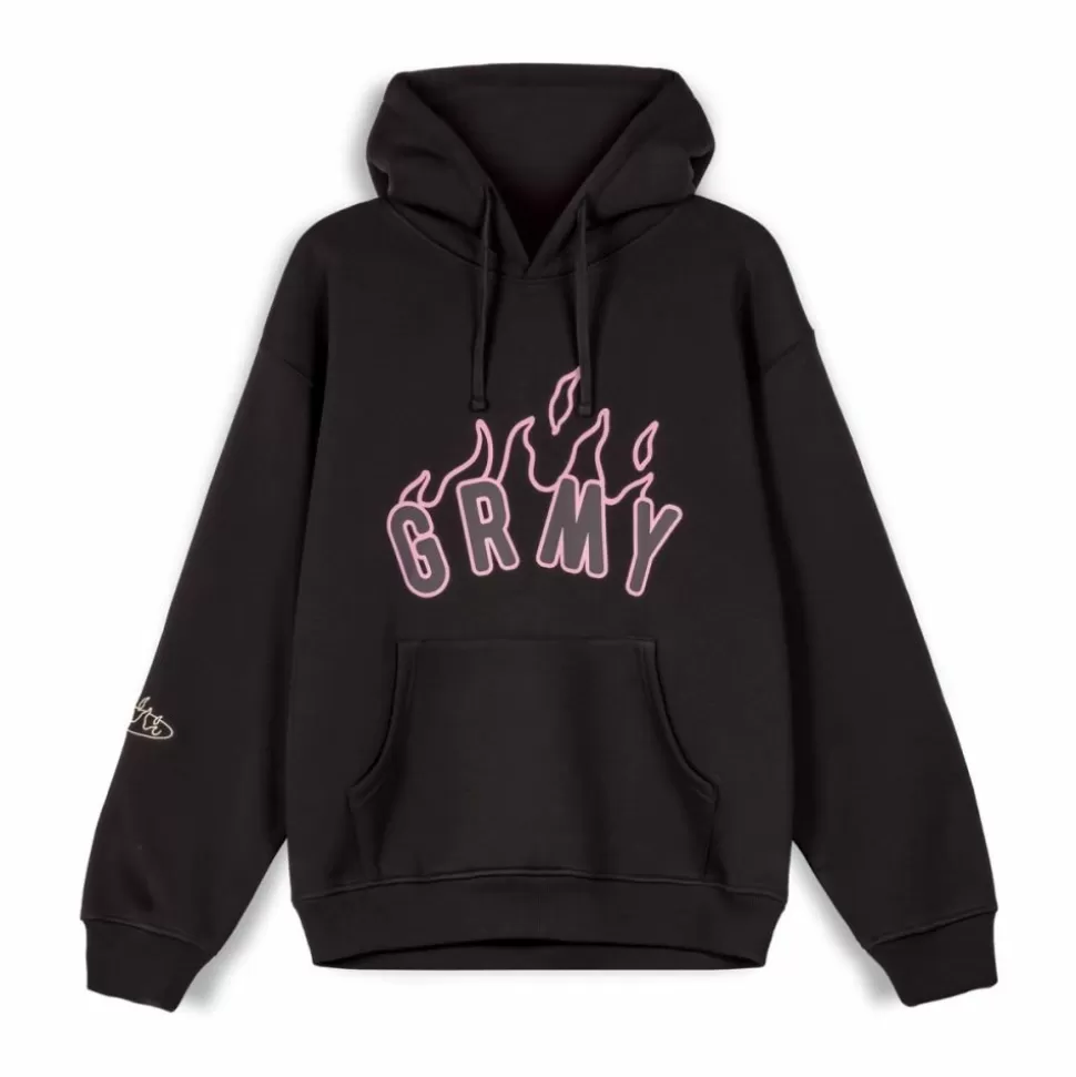 Organic*Grimey Sudadera Capucha Melted Stone Vintage - Black - Fw23