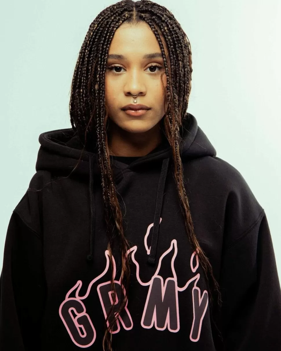 Organic*Grimey Sudadera Capucha Melted Stone Vintage - Black - Fw23