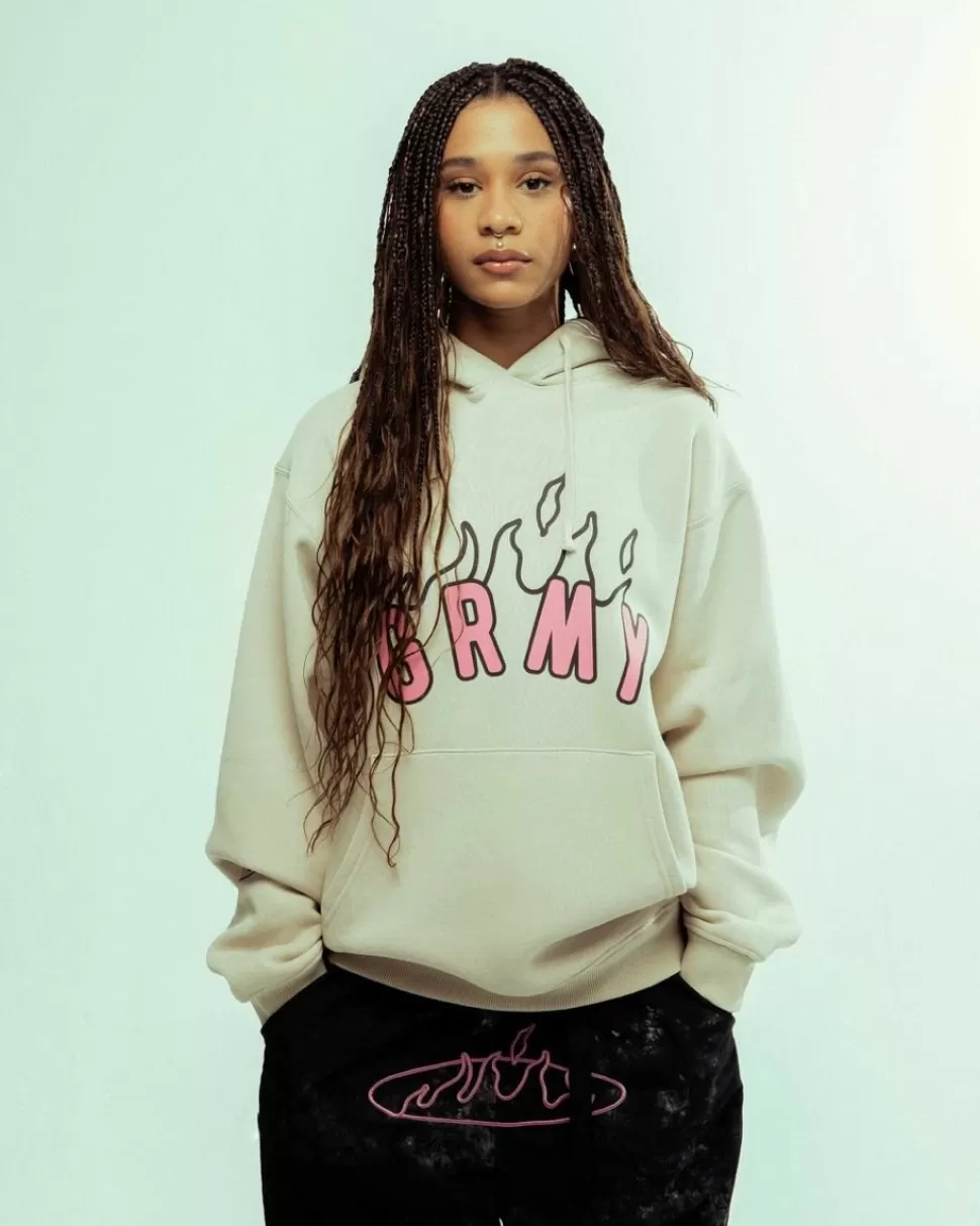 Organic*Grimey Sudadera Capucha Melted Stone Vintage - Cream - Fw23