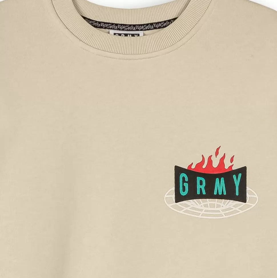 Organic*Grimey Sudadera Back At You Vintage - Cream - Fw23