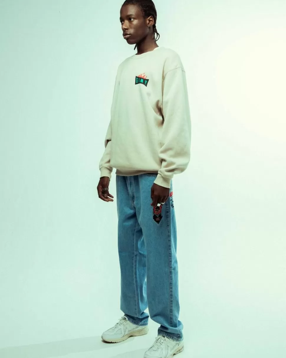 Organic*Grimey Sudadera Back At You Vintage - Cream - Fw23