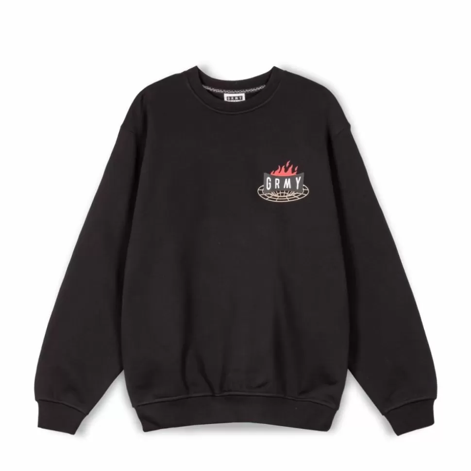 Organic*Grimey Sudadera Back At You Vintage Crewneck - Black - Fw23