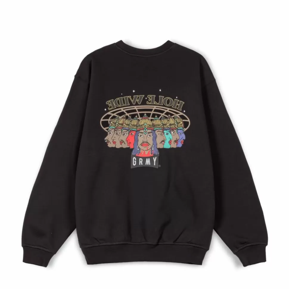 Organic*Grimey Sudadera Back At You Vintage Crewneck - Black - Fw23