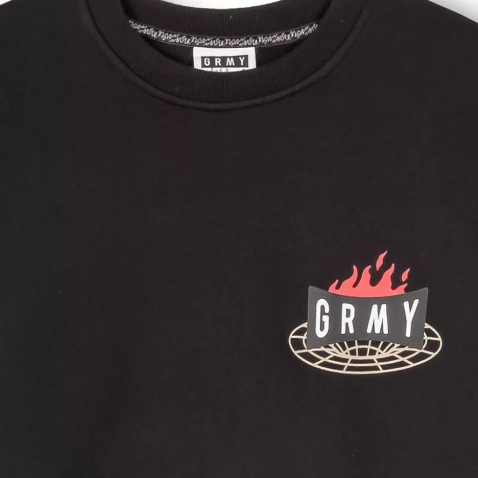 Organic*Grimey Sudadera Back At You Vintage Crewneck - Black - Fw23