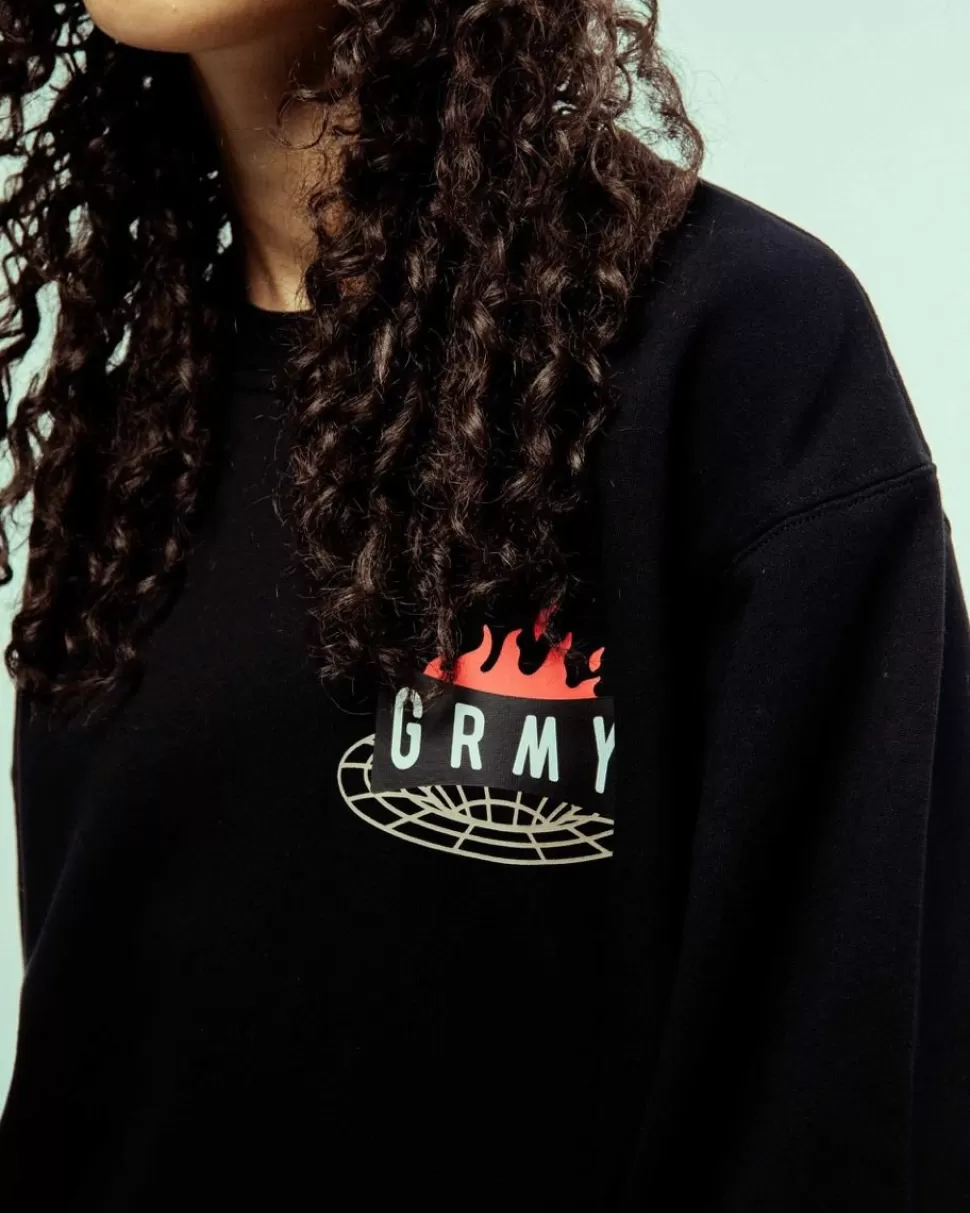 Organic*Grimey Sudadera Back At You Vintage Crewneck - Black - Fw23