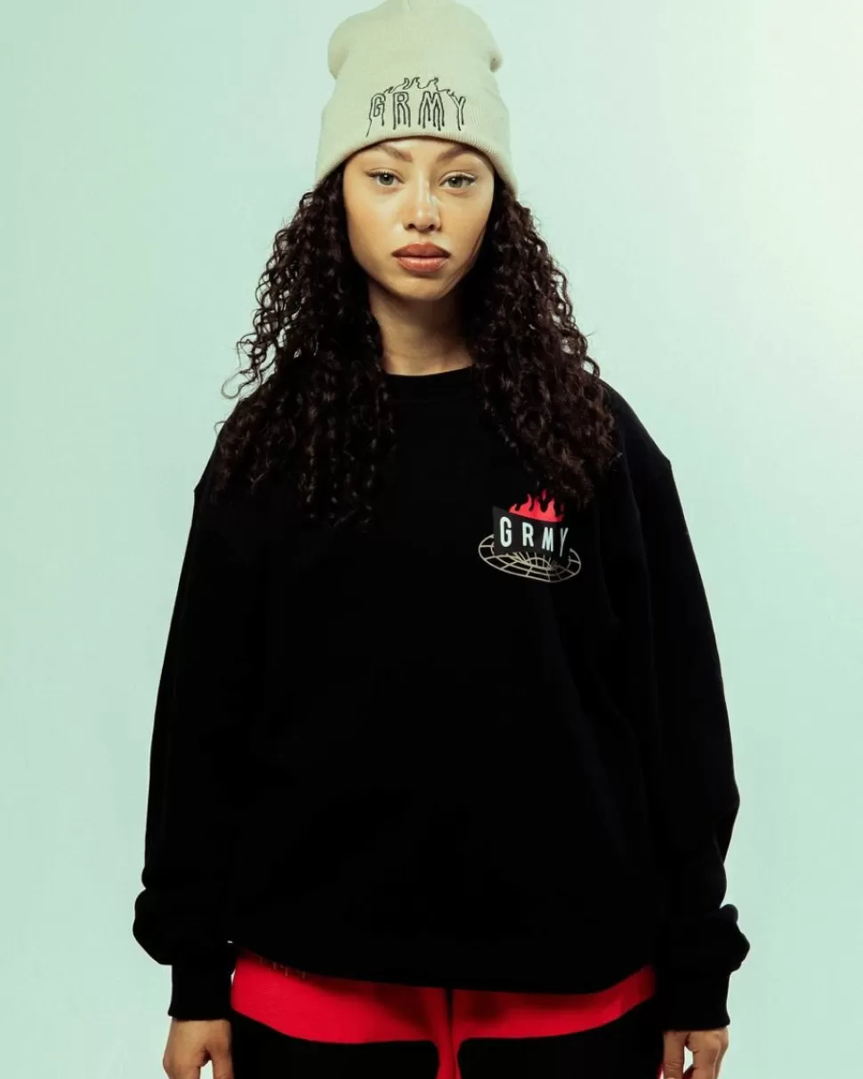 Organic*Grimey Sudadera Back At You Vintage Crewneck - Black - Fw23