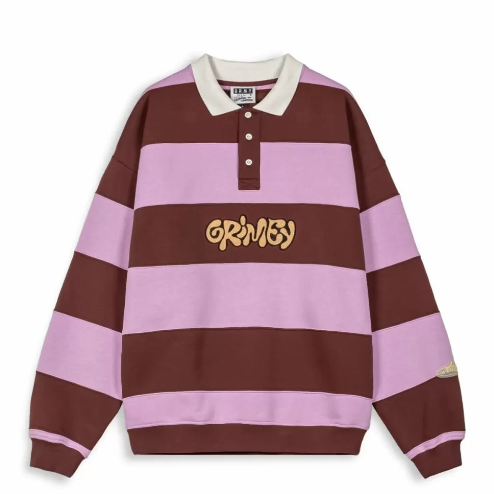 Organic*Grimey Sudadera Bloodsucker Stripes Polo - Brown - Ss24