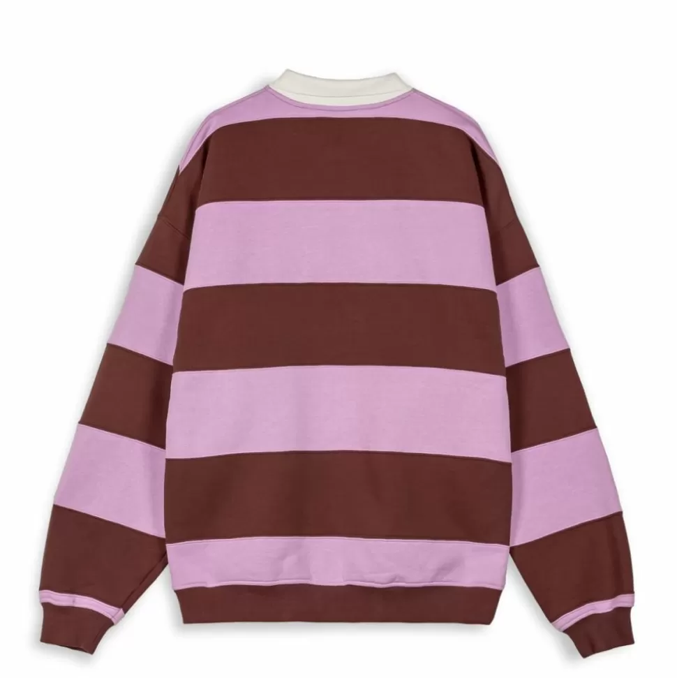 Organic*Grimey Sudadera Bloodsucker Stripes Polo - Brown - Ss24