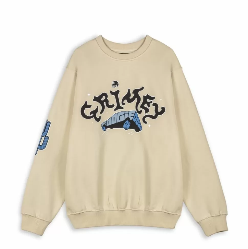 Organic*Grimey Sudadera Causing Panic The Charleston Blvd Vintage - Cream - Ss24