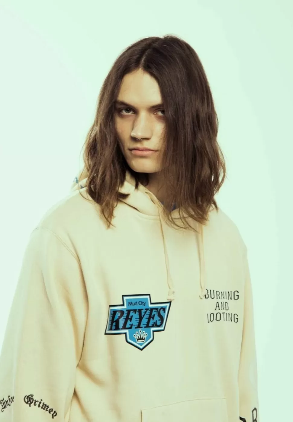 Ss24*Grimey Sudadera Causing Panic Vintage - Cream - Ss24
