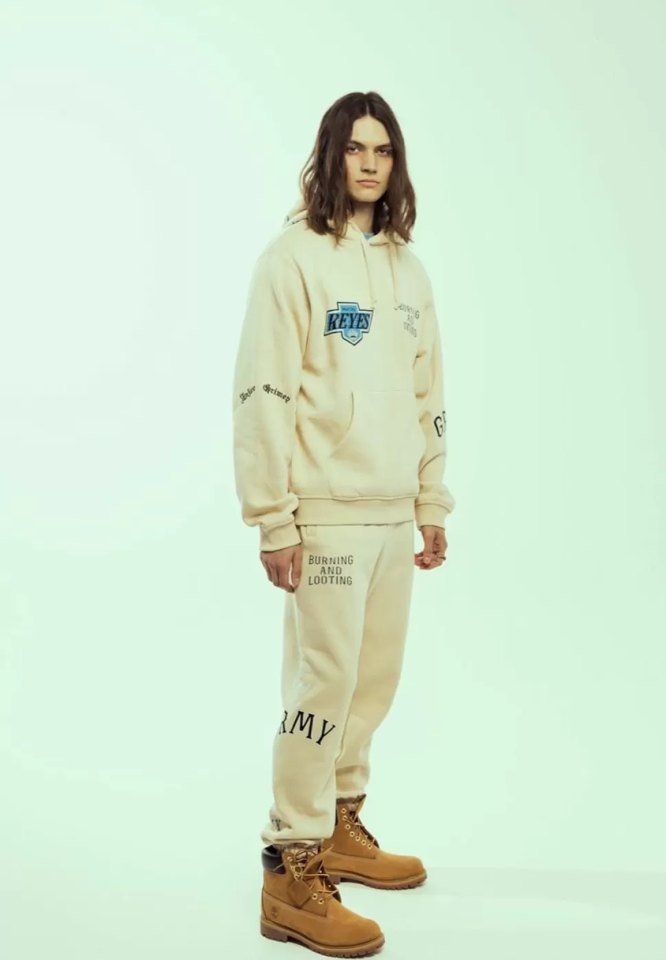 Ss24*Grimey Sudadera Causing Panic Vintage - Cream - Ss24