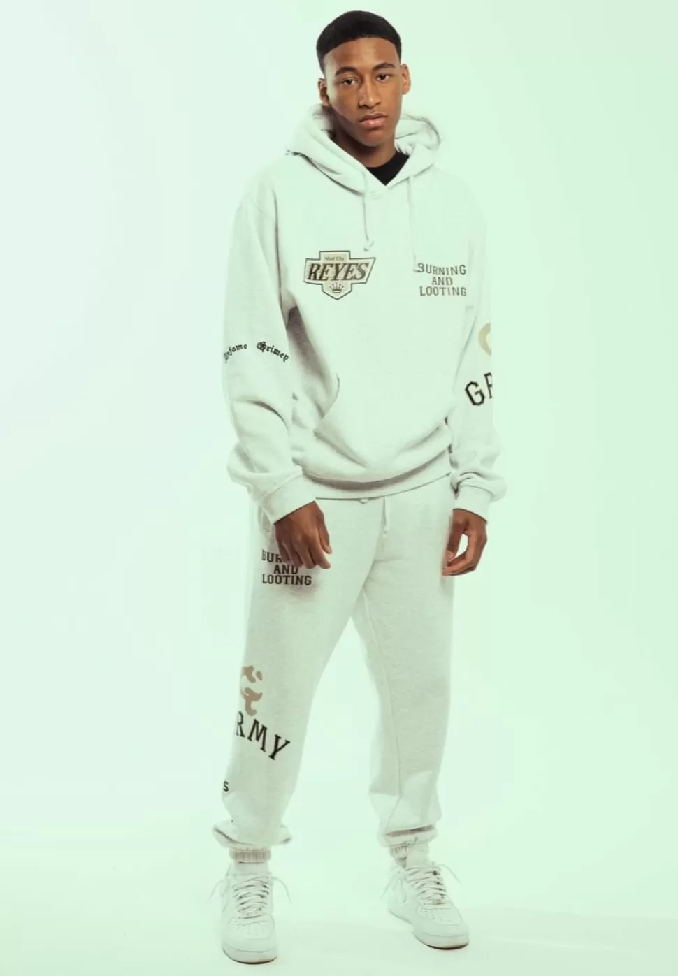 Ss24*Grimey Sudadera Causing Panic Vintage - Sport Grey - Ss24