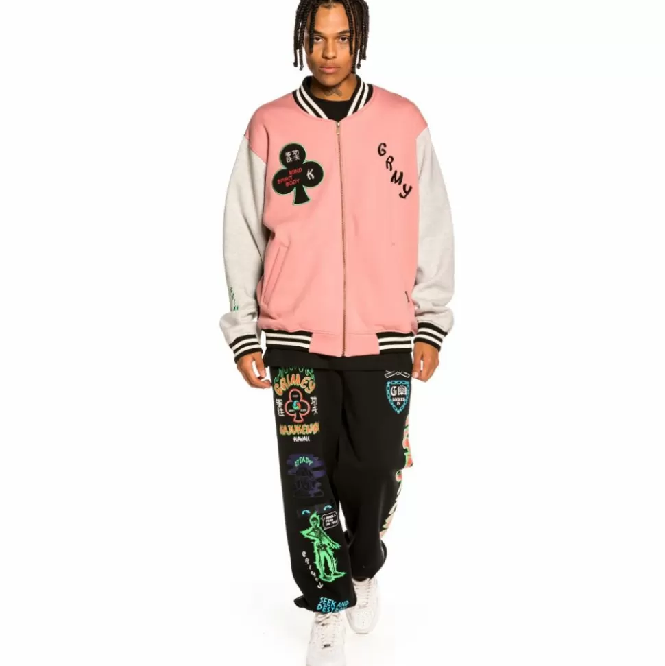 Sweatshirts*Grimey Sudadera "Destroy All Fear" Zip Crewneck - Pink - Fall 21