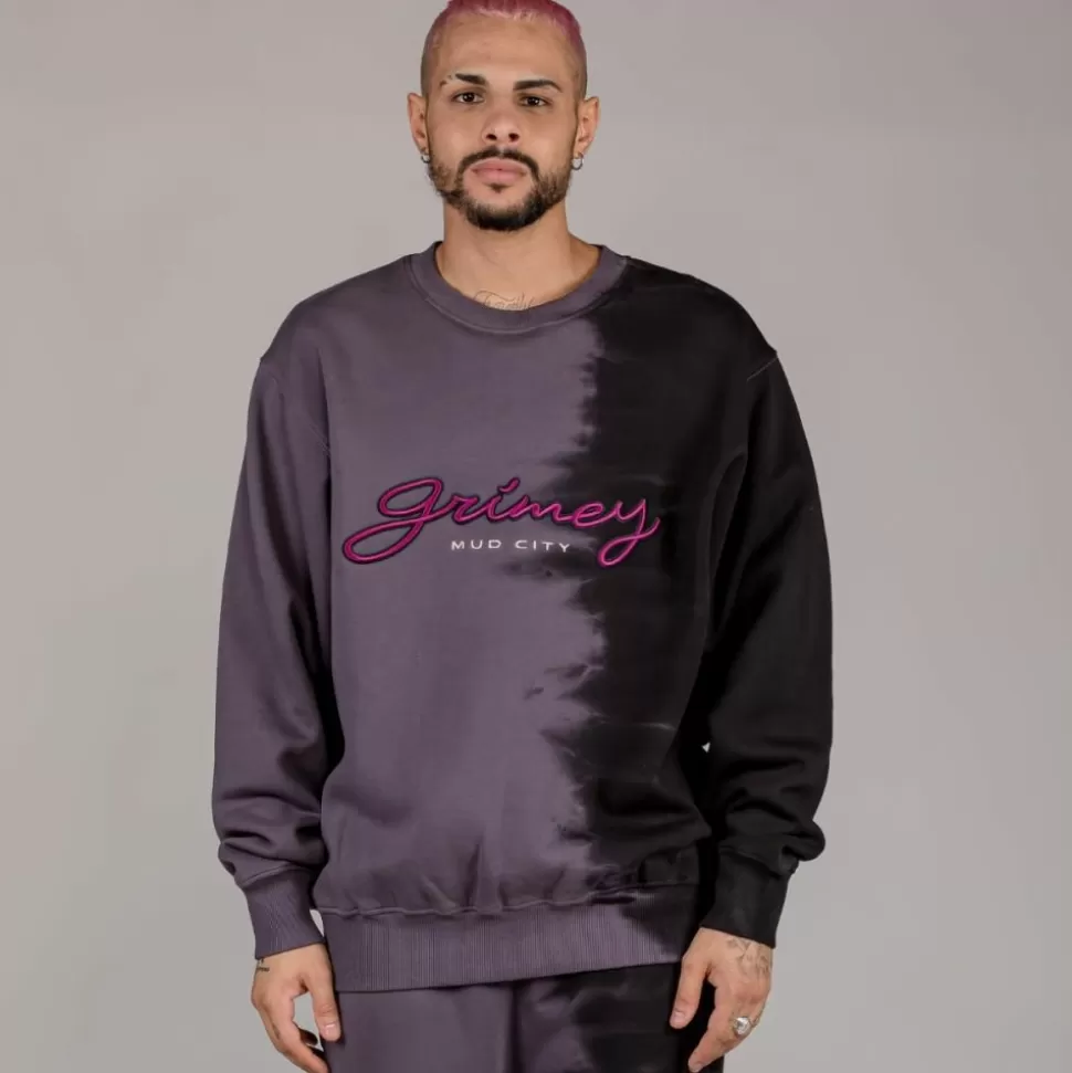 Sweatshirts*Grimey Sudadera "Dust Storm" Tie & Dye Crewneck - Black - Fall 22