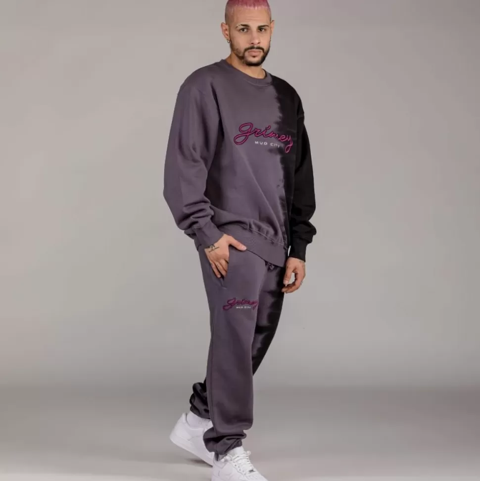 Sweatshirts*Grimey Sudadera "Dust Storm" Tie & Dye Crewneck - Black - Fall 22