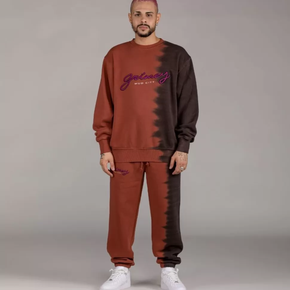 Sweatshirts*Grimey Sudadera "Dust Storm" Tie & Dye Crewneck - Brown - Fall 22