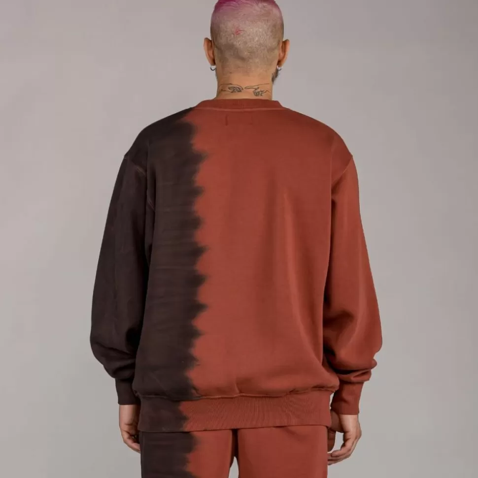 Sweatshirts*Grimey Sudadera "Dust Storm" Tie & Dye Crewneck - Brown - Fall 22