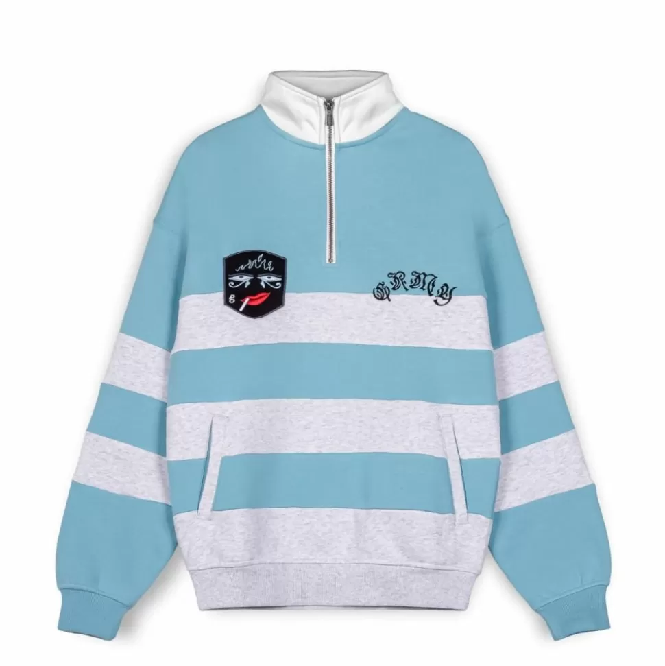 Sweatshirts*Grimey Sudadera Fire Route High Neck - Blue - Spring 23