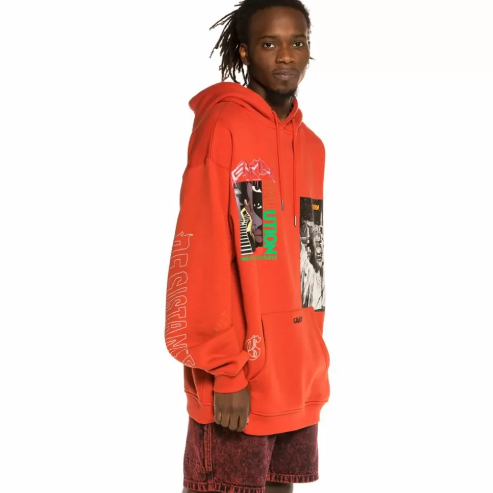 Sweatshirts*Grimey Sudadera "Liveution Magic 4 Resistance" Hoodie - Red - Spring 21