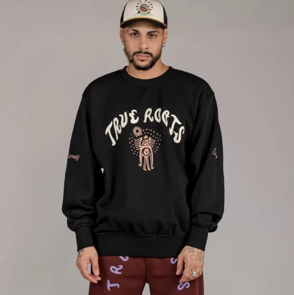 Sweatshirts*Grimey Sudadera "Snipes X True Roots" Crewneck - Black - Fall 22