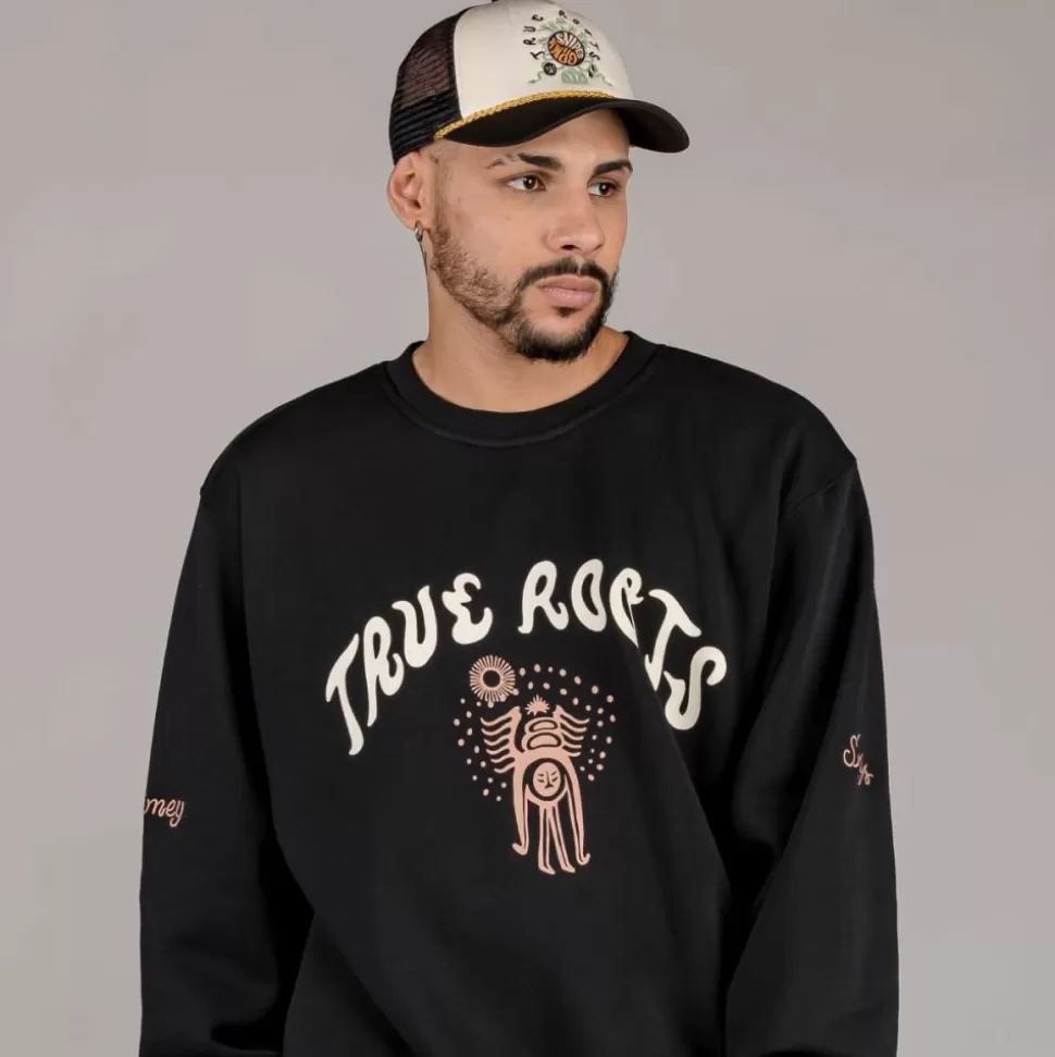 Sweatshirts*Grimey Sudadera "Snipes X True Roots" Crewneck - Black - Fall 22