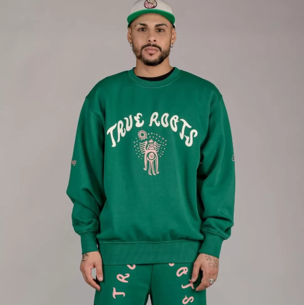 Sweatshirts*Grimey Sudadera "Snipes X True Roots" Crewneck - Green - Fall 22