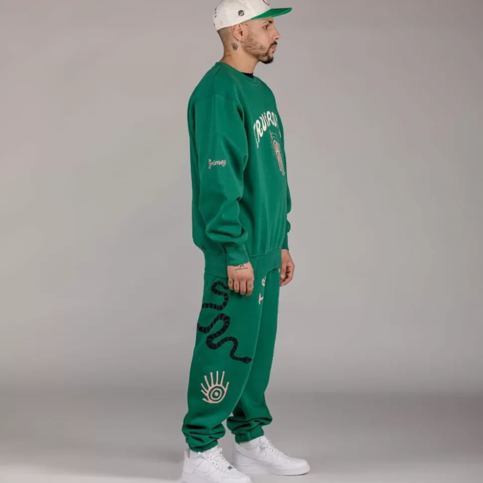 Sweatshirts*Grimey Sudadera "Snipes X True Roots" Crewneck - Green - Fall 22