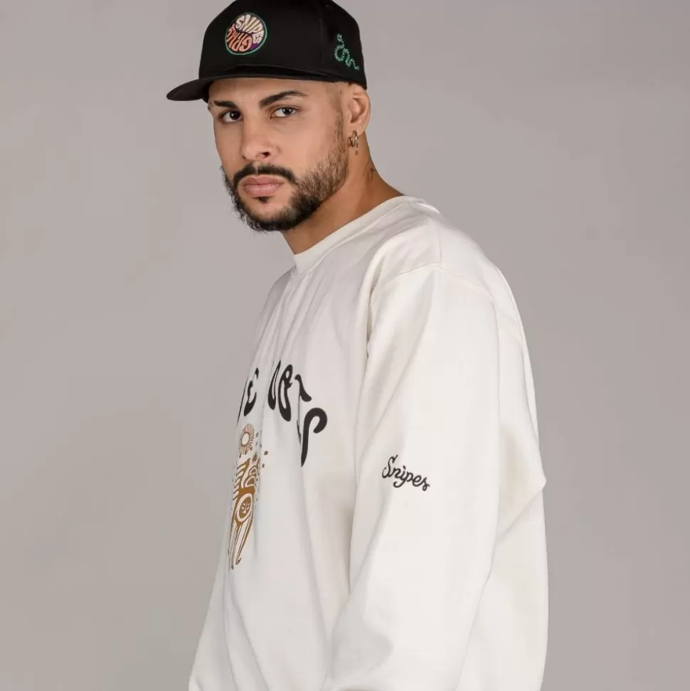 Sweatshirts*Grimey Sudadera "Snipes X True Roots" Crewneck - White - Fall 22