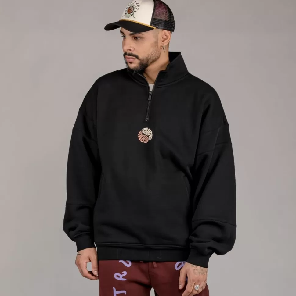 Sweatshirts*Grimey Sudadera "Snipes X True Roots" High Neck - Black - Fall 22