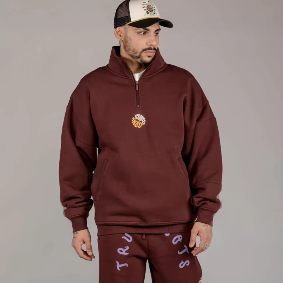 Sweatshirts*Grimey Sudadera "Snipes X True Roots" High Neck - Brown - Fall 22