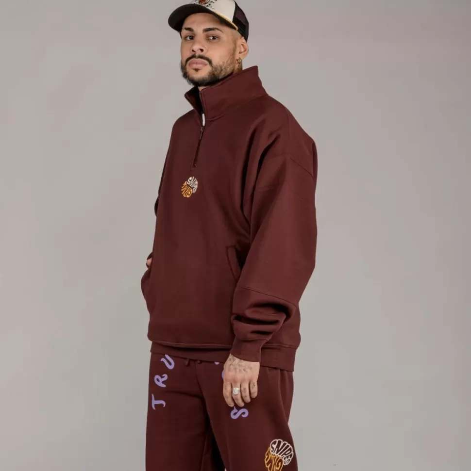 Sweatshirts*Grimey Sudadera "Snipes X True Roots" High Neck - Brown - Fall 22