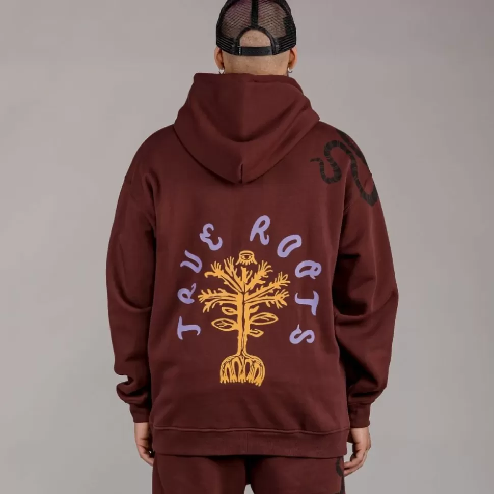 Sweatshirts*Grimey Sudadera "Snipes X True Roots" Hoodie - Brown - Fall 22