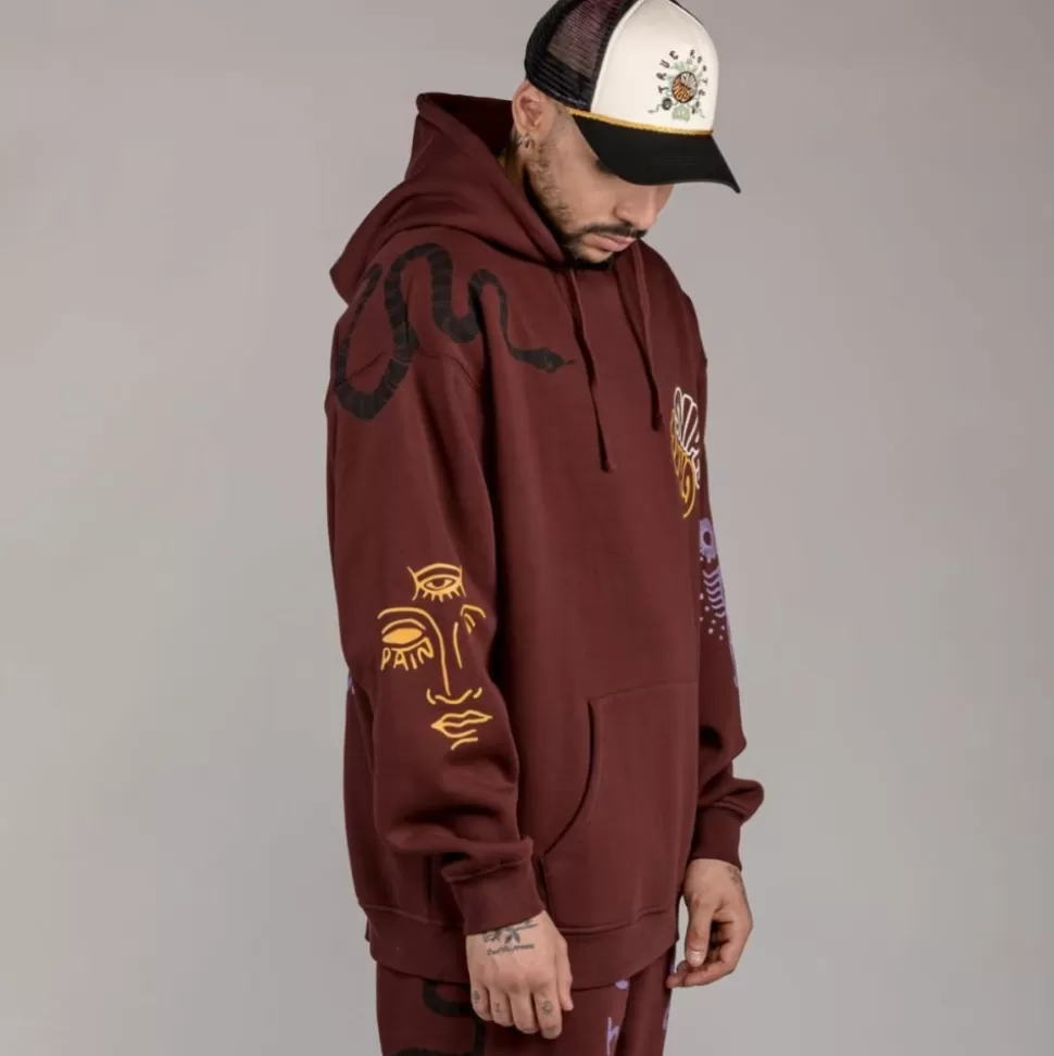 Sweatshirts*Grimey Sudadera "Snipes X True Roots" Hoodie - Brown - Fall 22
