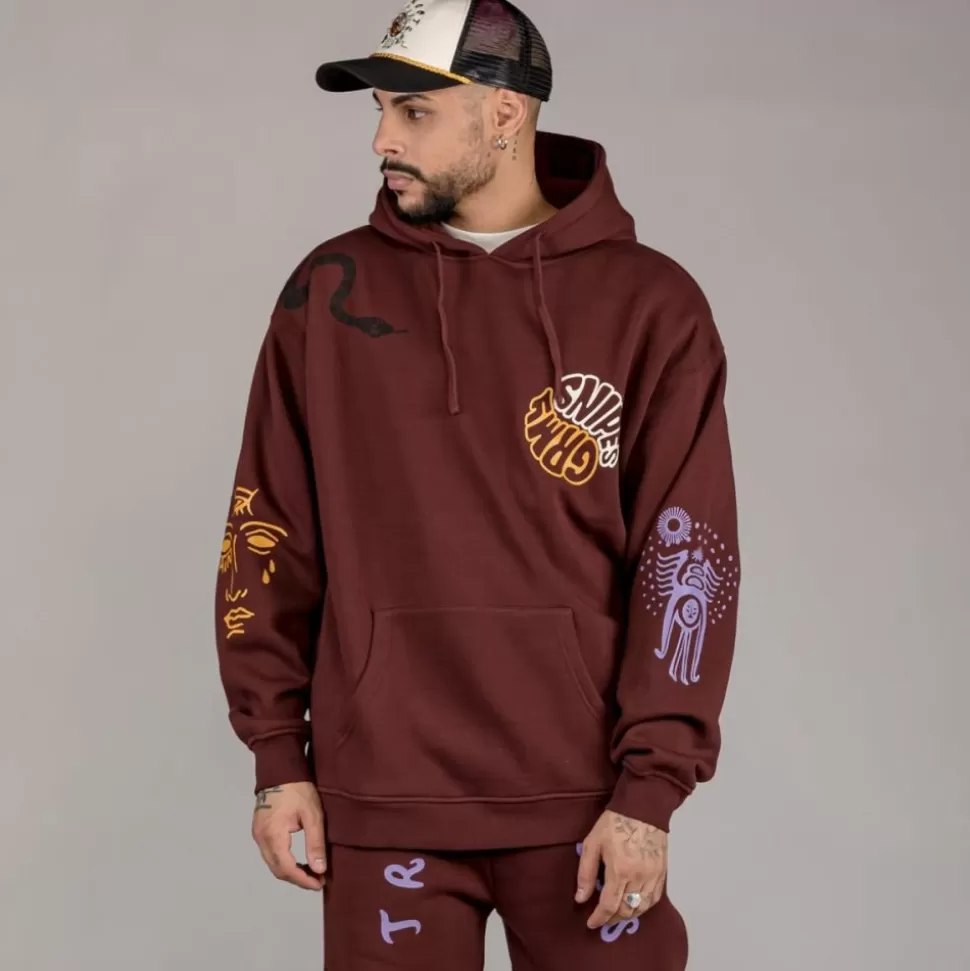 Sweatshirts*Grimey Sudadera "Snipes X True Roots" Hoodie - Brown - Fall 22