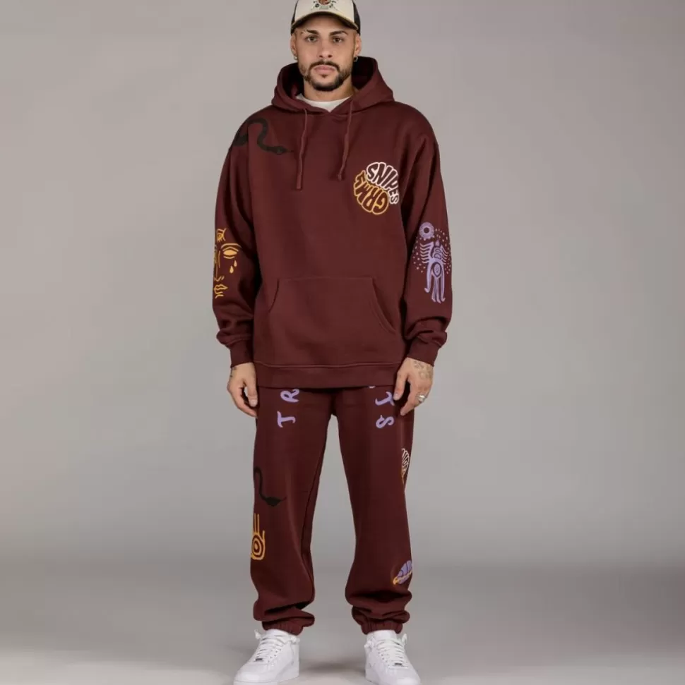 Sweatshirts*Grimey Sudadera "Snipes X True Roots" Hoodie - Brown - Fall 22