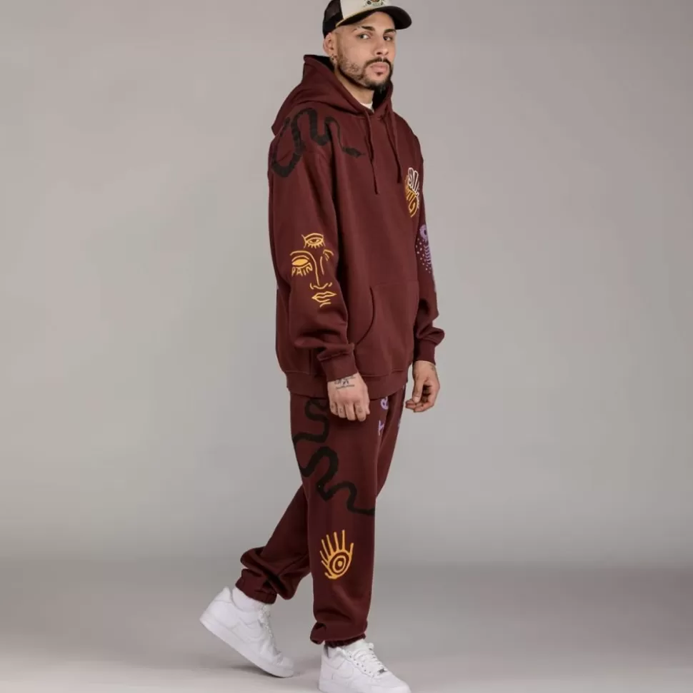Sweatshirts*Grimey Sudadera "Snipes X True Roots" Hoodie - Brown - Fall 22