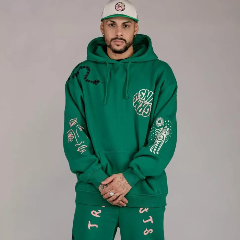Sweatshirts*Grimey Sudadera "Snipes X True Roots" Hoodie - Green - Fall 22