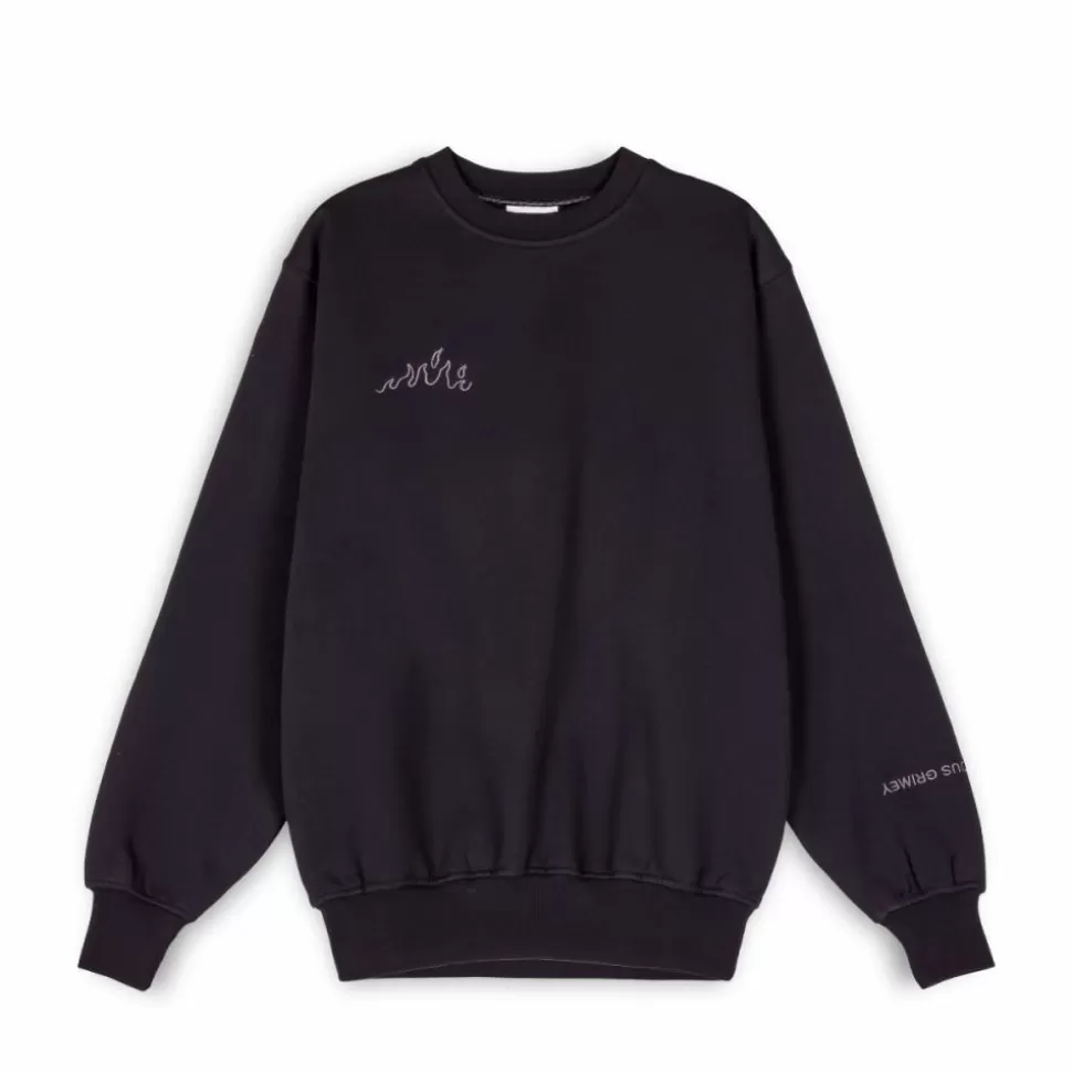 Organic*Grimey Sudadera "Snow Fox" Crewneck - Black - Winter 22