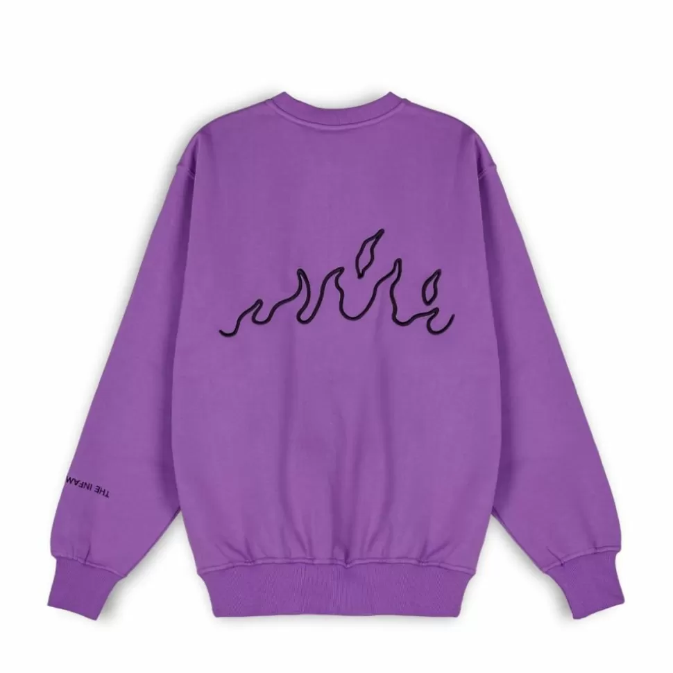 Organic*Grimey Sudadera "Snow Fox" Crewneck - Purple - Winter 22