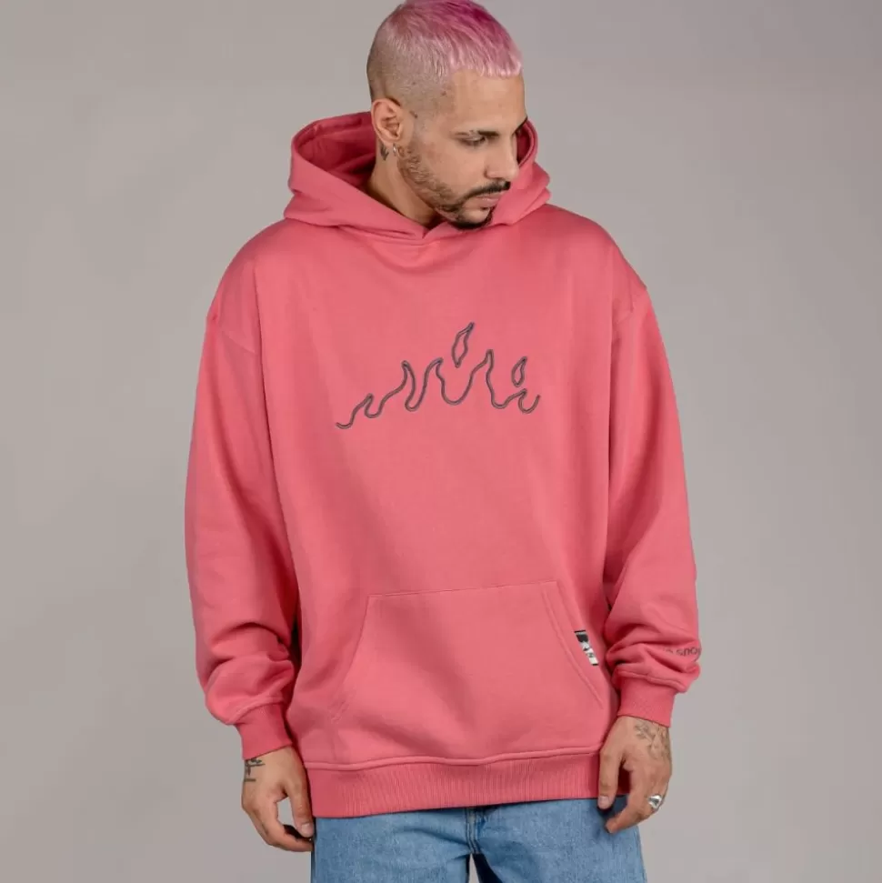 Organic*Grimey Sudadera "Snow Fox" Hoodie - Coral - Winter 22