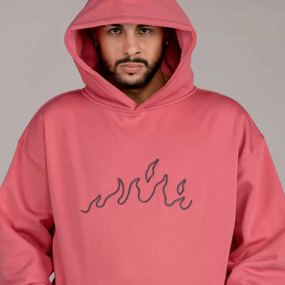 Organic*Grimey Sudadera "Snow Fox" Hoodie - Coral - Winter 22