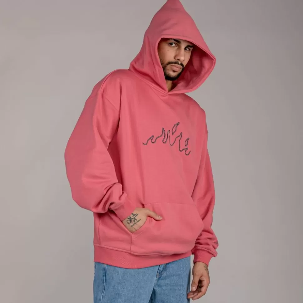 Organic*Grimey Sudadera "Snow Fox" Hoodie - Coral - Winter 22