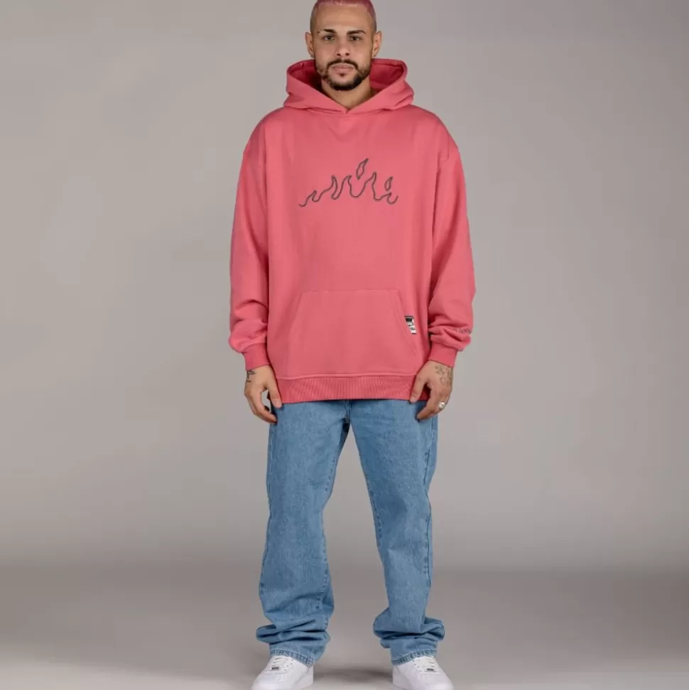 Organic*Grimey Sudadera "Snow Fox" Hoodie - Coral - Winter 22
