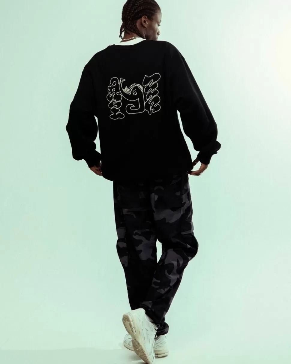 Sweatshirts*Grimey Sudadera Tusker Temple Vintage - Black - Fw23