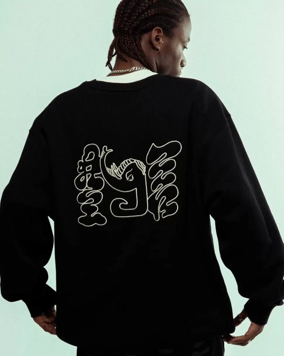 Sweatshirts*Grimey Sudadera Tusker Temple Vintage - Black - Fw23