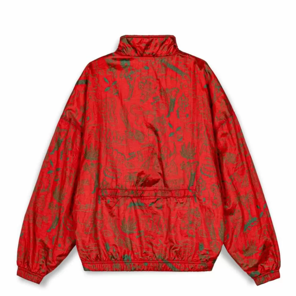 Jackets*Grimey Track Jacket The Toughest Satin Red - Spring 23